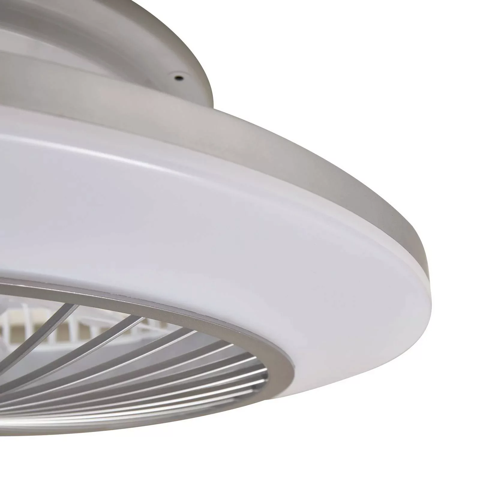 Lindby LED-Deckenventilator Mamuti, silber, leise, Ø 55 cm günstig online kaufen