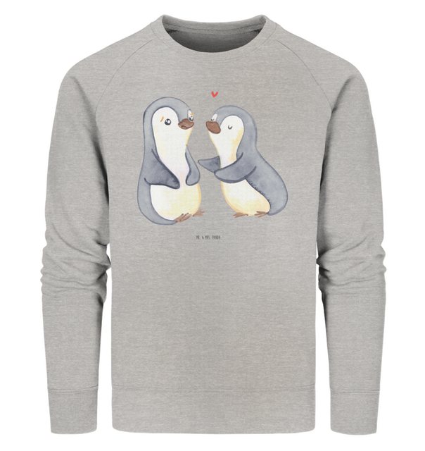 Mr. & Mrs. Panda Longpullover Größe XS Pinguine trösten - Heather Grey - Ge günstig online kaufen