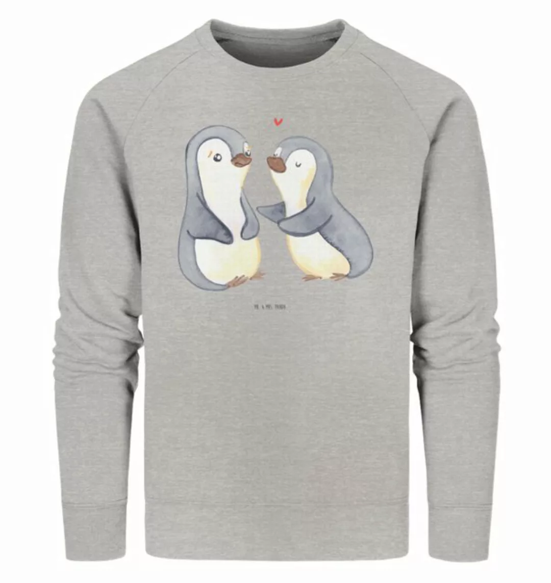 Mr. & Mrs. Panda Longpullover Größe XS Pinguine trösten - Heather Grey - Ge günstig online kaufen