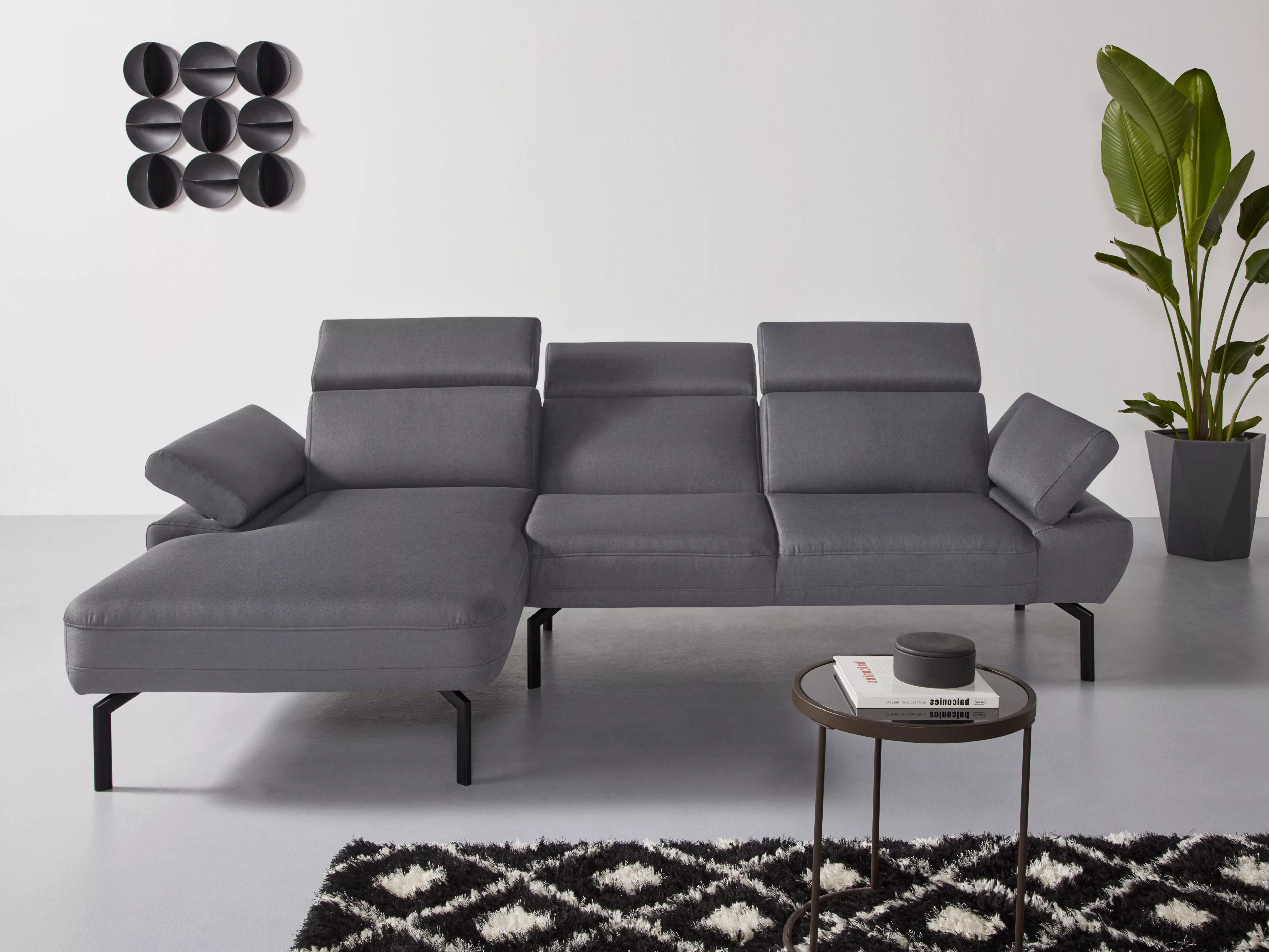 Places of Style Ecksofa "Trapino Luxus L-Form", wahlweise mit Rückenverstel günstig online kaufen