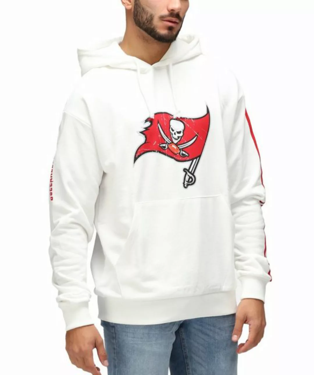 Recovered Kapuzenpullover Re:covered NFL Tampa Bay Buccaneers ecru günstig online kaufen