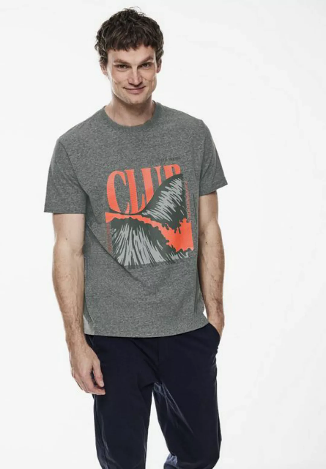 STREET ONE MEN T-Shirt bestehend aus einem Materialmix günstig online kaufen