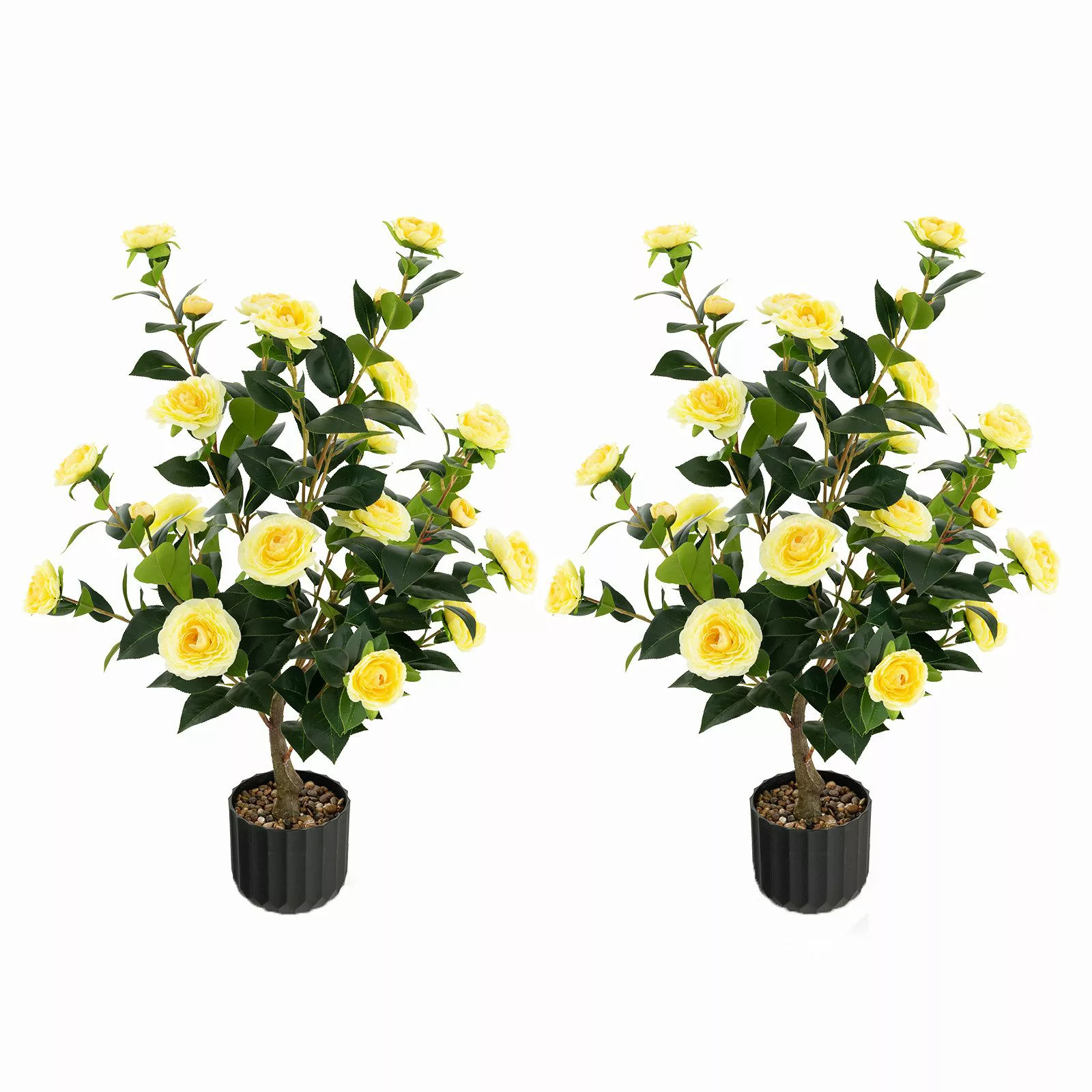 Kunstbaum Kamelie, COSTWAY, Höhe 95 cm, günstig online kaufen