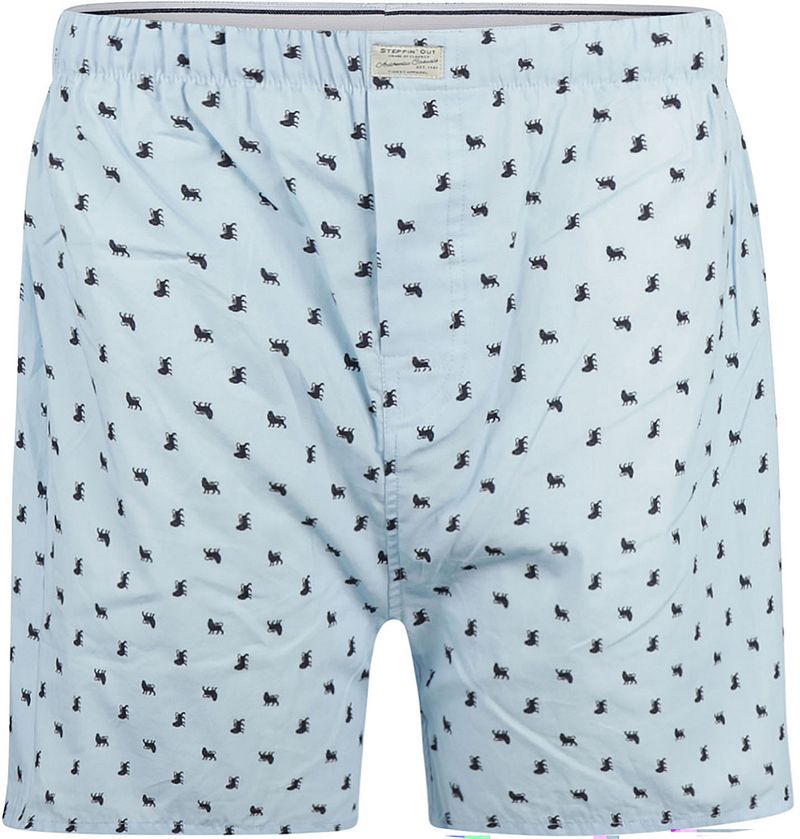 Steppin' Out Boxershort Druck Löwe Hellblau - Größe S günstig online kaufen