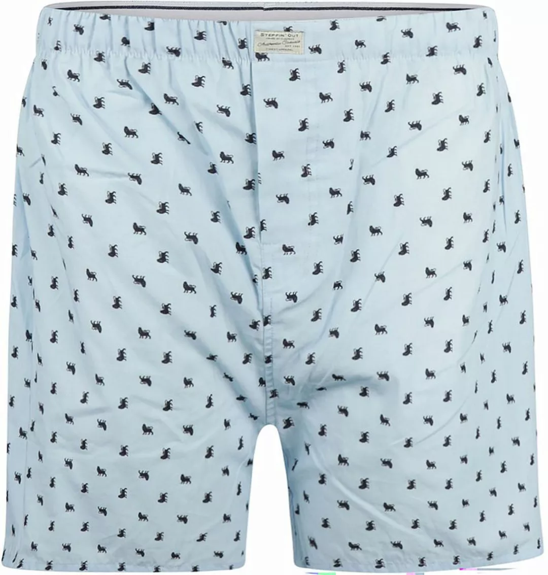 Steppin' Out Boxershort Druck Löwe Hellblau - Größe L günstig online kaufen