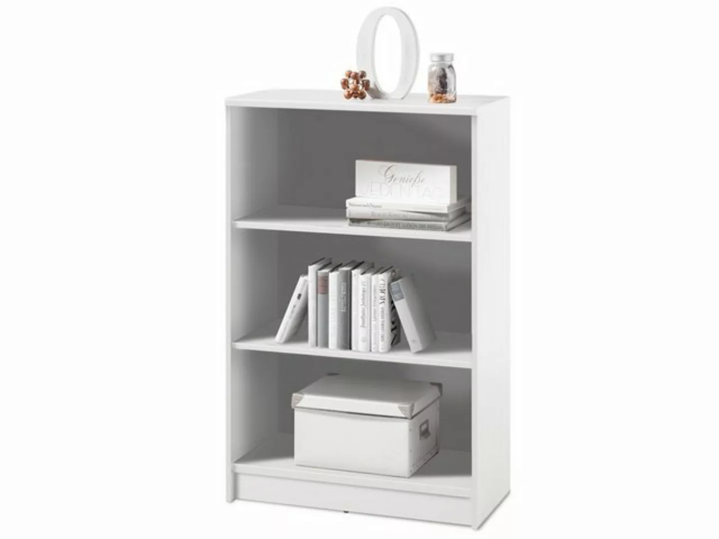 möbelando Aktenschrank Olli (4-St) Modernes Büro-Set aus Spanplatte in Weiß günstig online kaufen