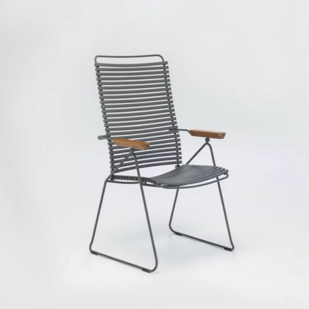 Outdoor Stuhl Click verstellbare Rückenlehne dunkelgrau günstig online kaufen