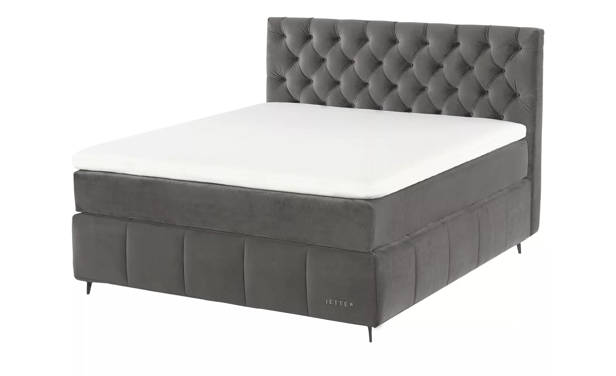 Jette Home Boxspringbett  Jette Glam ¦ grau ¦ Maße (cm): B: 202 H: 132,5 Be günstig online kaufen