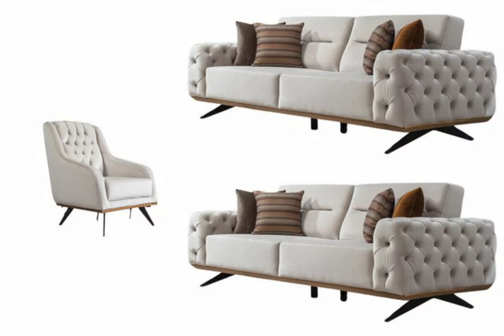 Villa Möbel Sofa Check, Set, mit Relax-/Bettfunktion durch verstellbare Rüc günstig online kaufen