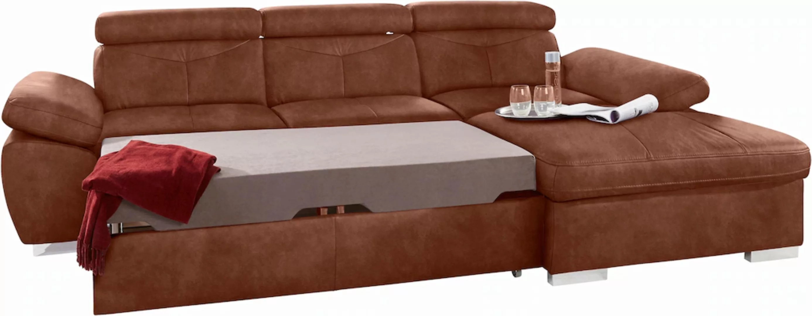 exxpo - sofa fashion Ecksofa "Spring, L-Form", wahlweise mit Bettfunktion u günstig online kaufen