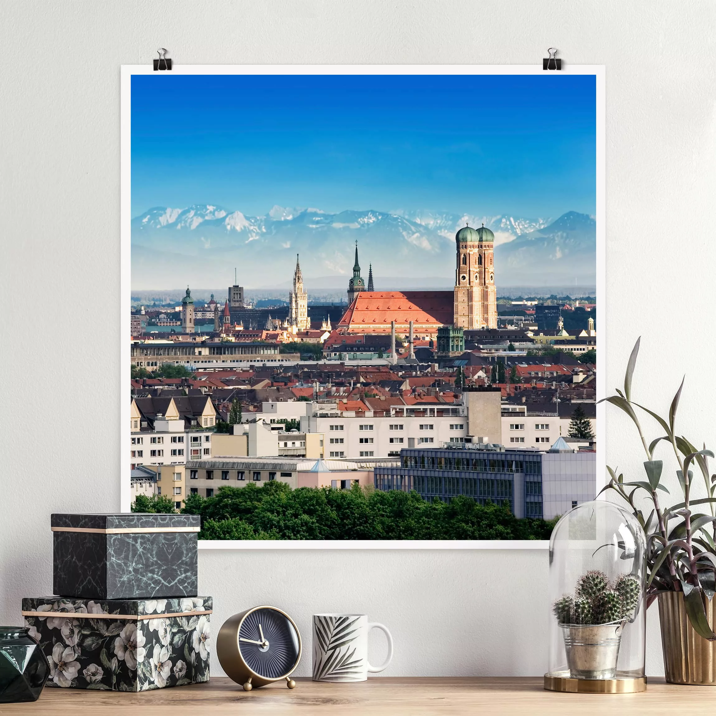 Poster Architektur & Skyline - Quadrat München günstig online kaufen