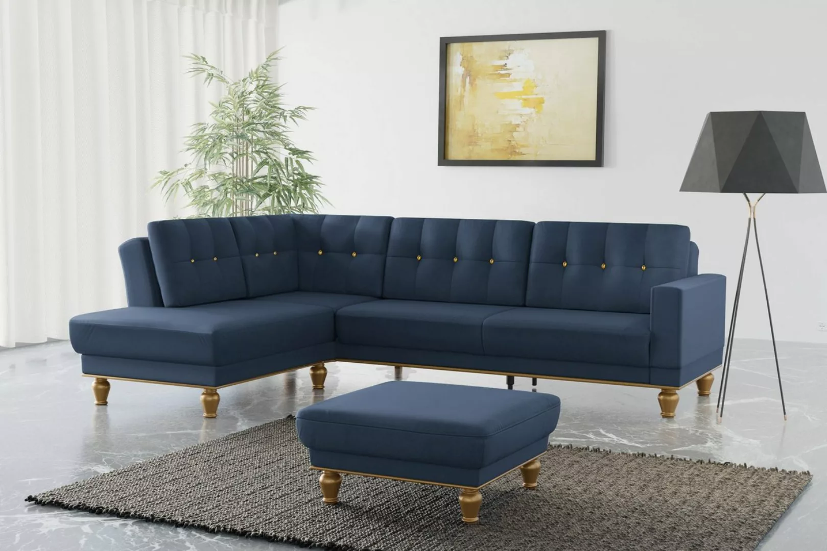 sit&more Ecksofa "Orient 5 L-Form", mit Strass-Stein, wahlweise mit Bettfun günstig online kaufen