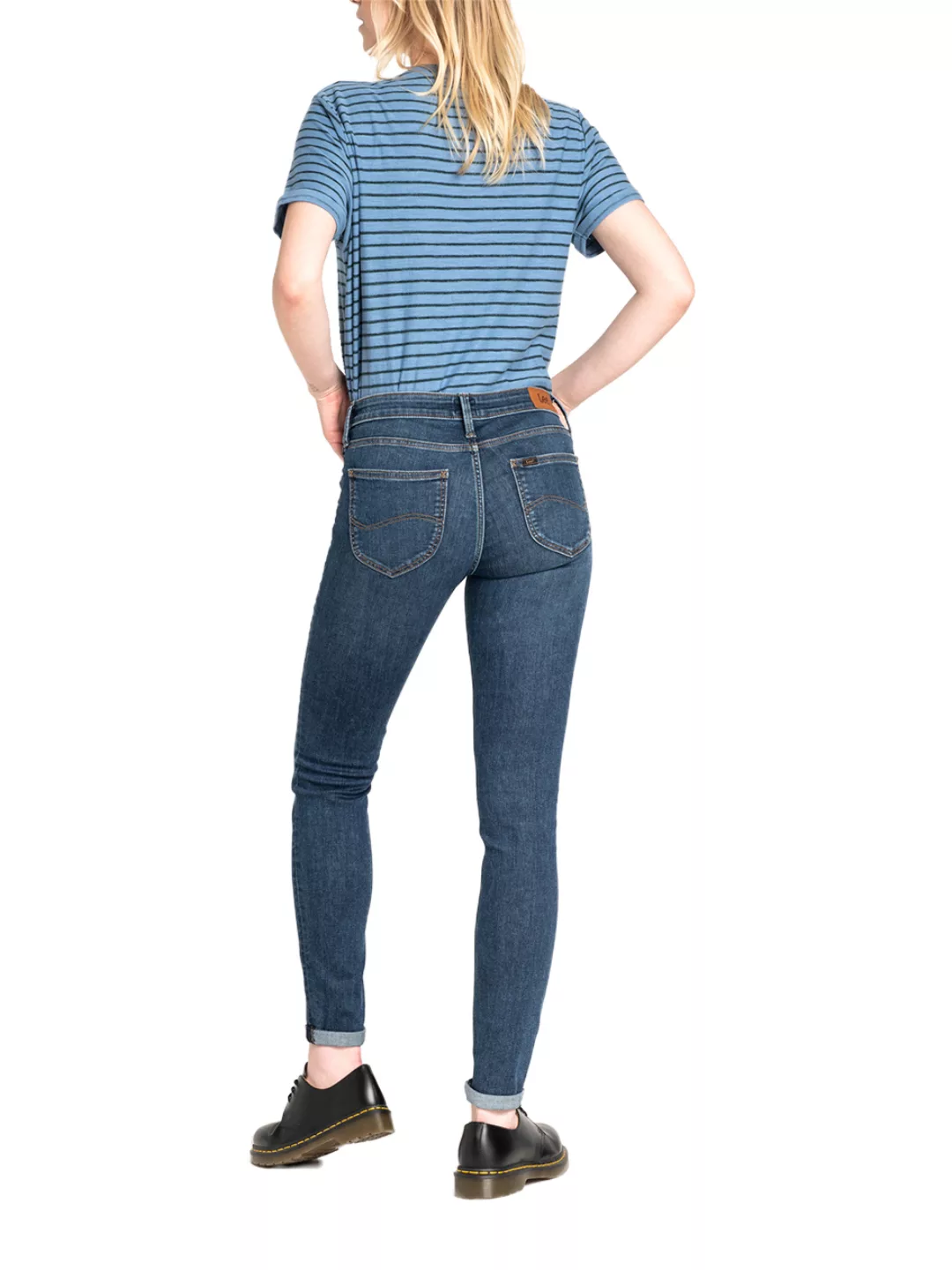 Lee Damen Jeans Jeanshose Stretch Scarlett Skinny Fit - Blau - Dark Ulrich günstig online kaufen