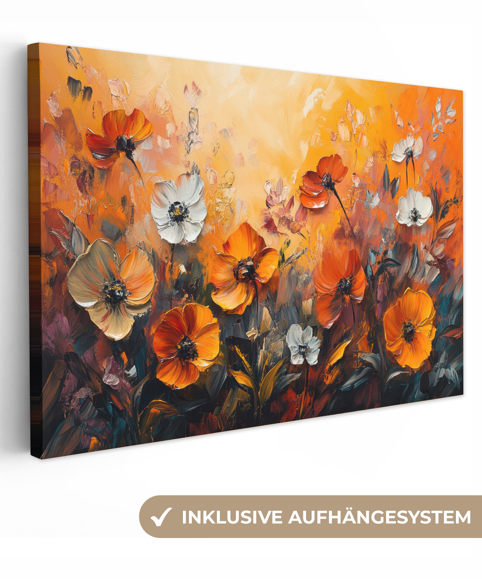 OneMillionCanvasses® Leinwandbild Blumen - Abstrakt - günstig online kaufen