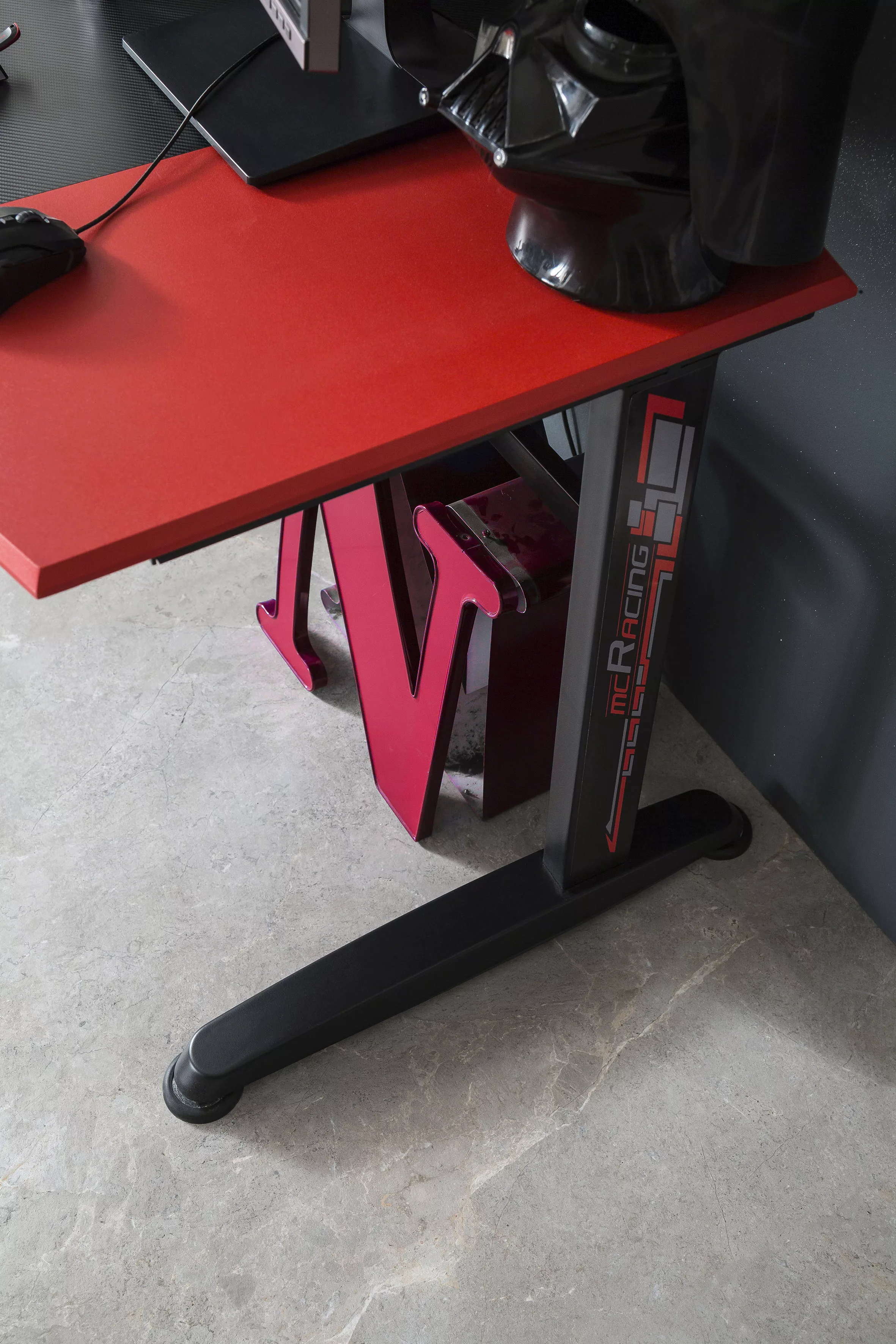 MCA furniture Gamingtisch »mcRacing«, Game Desk mcRacing, Schwarz-Rot-Schwa günstig online kaufen