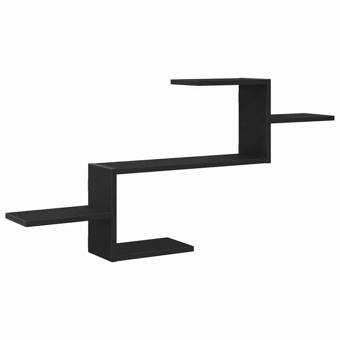 vidaXL Regal Wandregal Schwarz Eichen-Optik 104x15x49 günstig online kaufen