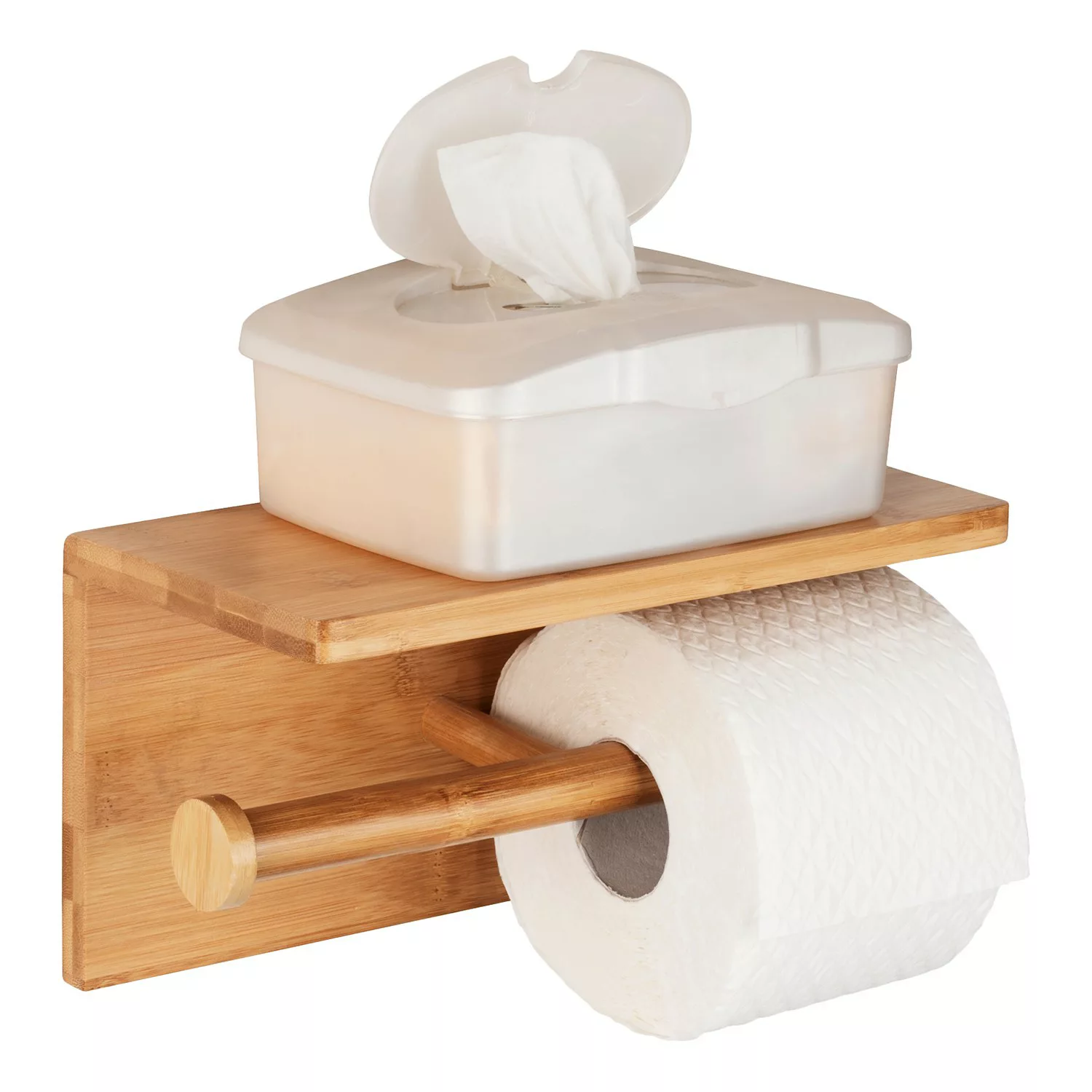 WENKO Toilettenpapierhalter Duo Bambusa Bambus günstig online kaufen