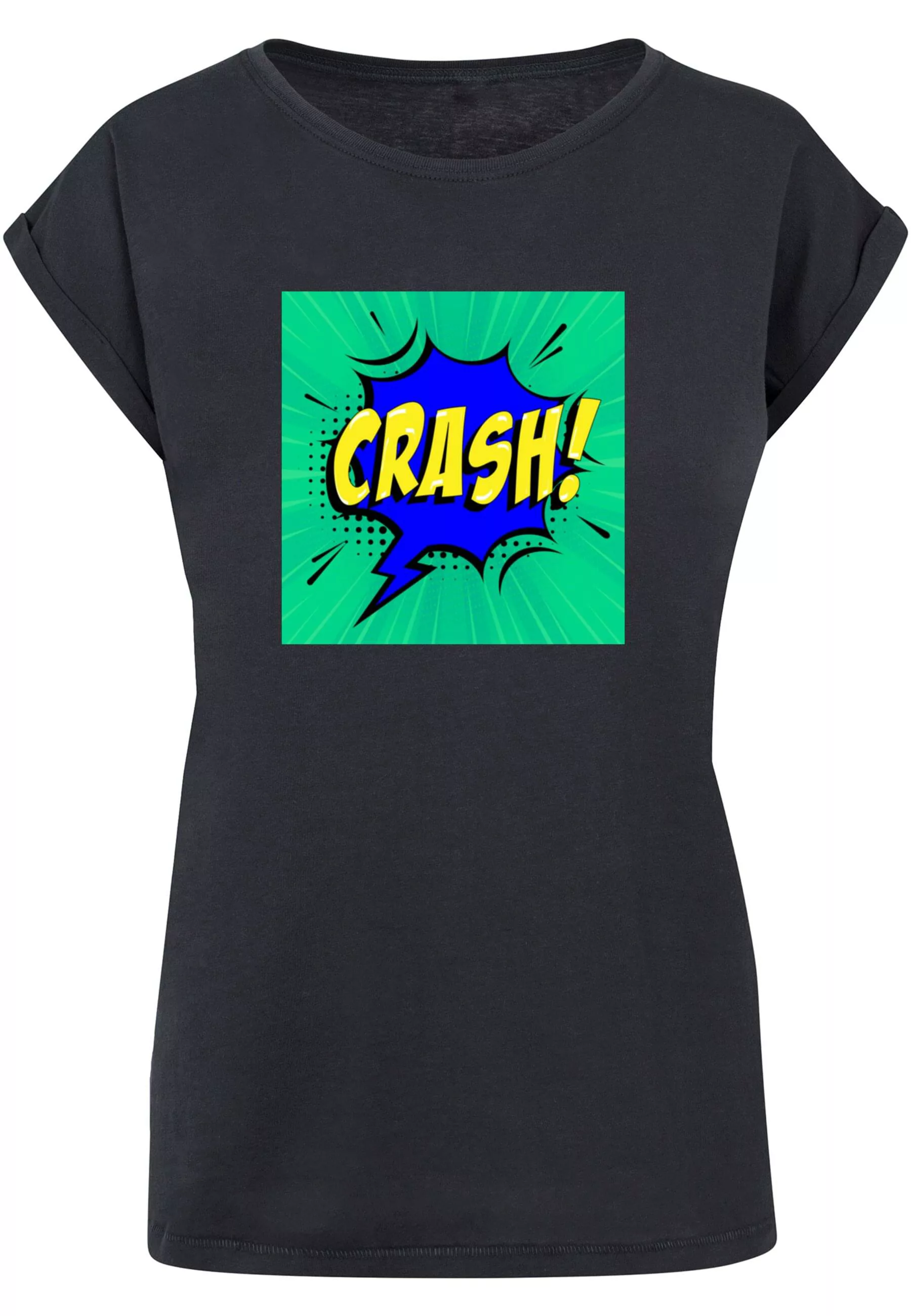 Merchcode T-Shirt "Merchcode Damen Ladies CRASH Comic Extended Shoulder Tee günstig online kaufen