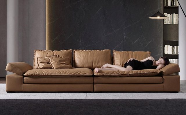 Xlmoebel Sofa Neues XXL-Sofa für das Wohnzimmer, 4-Sitzer in Textil mit, 1 günstig online kaufen