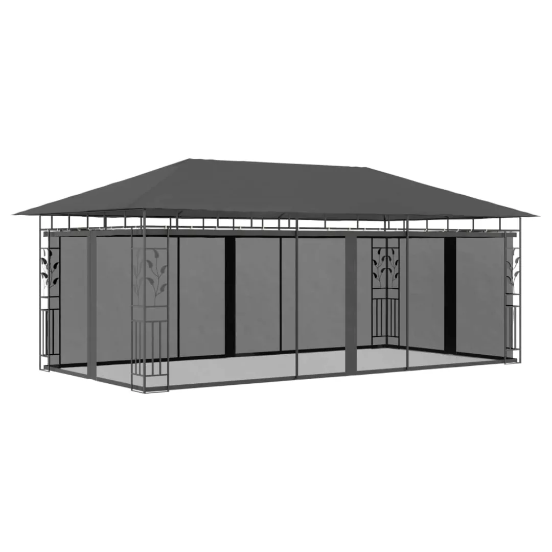 Pavillon Mit Moskitonetz 6x3x2,73 M Anthrazit günstig online kaufen