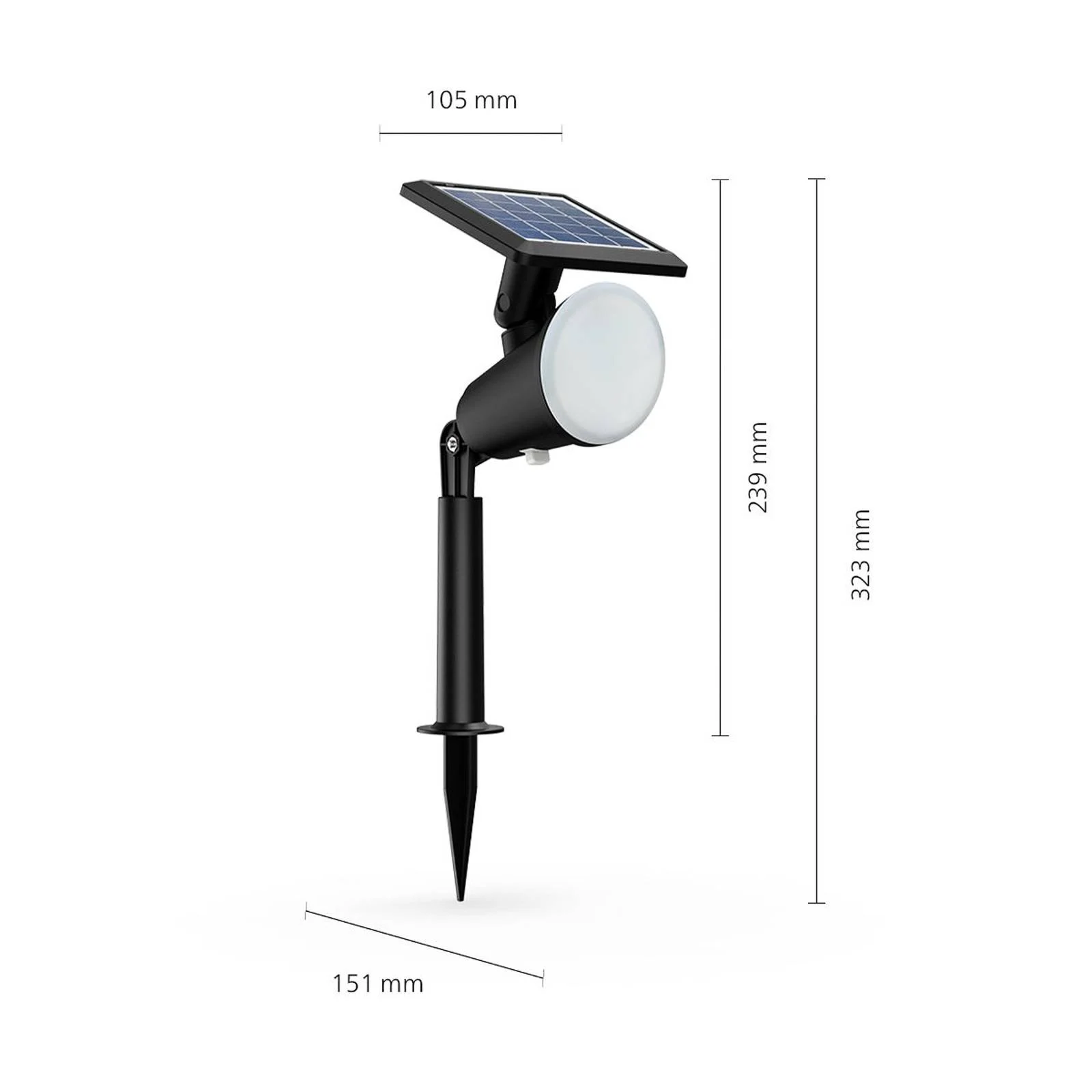 LED Solar Erdspießleuchte Jivix in Schwarz 1,4W 150lm IP44 mit Dämmerungsse günstig online kaufen