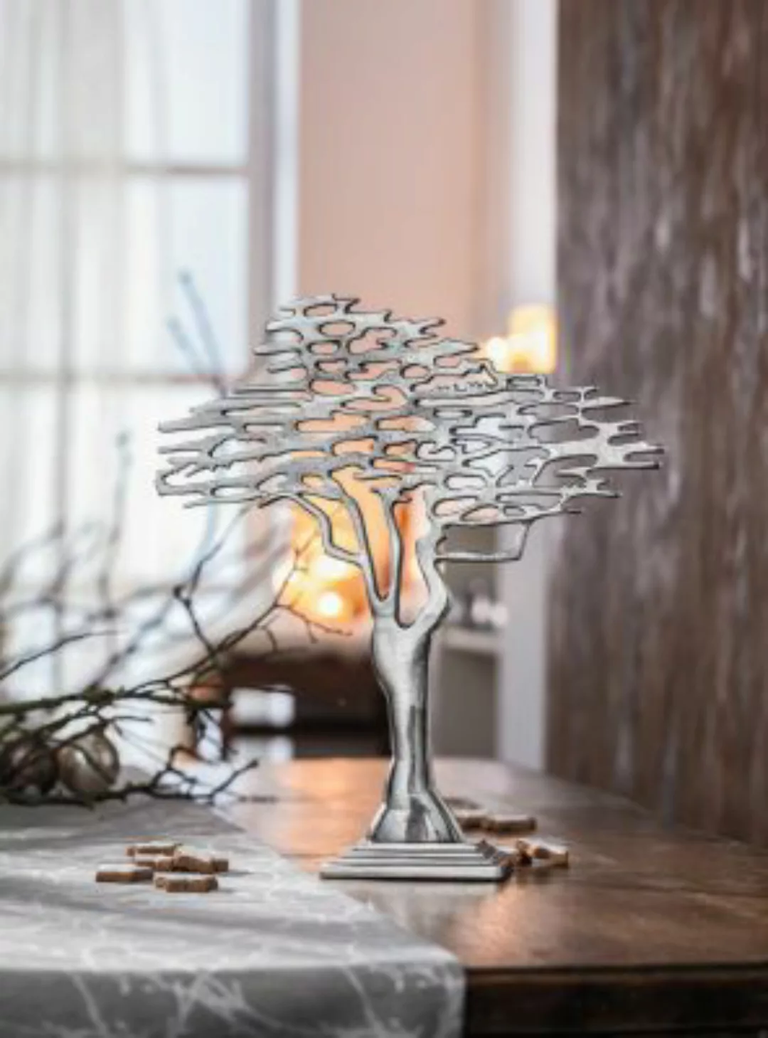 HOME Living Baum Silver Dekoobjekte silber günstig online kaufen