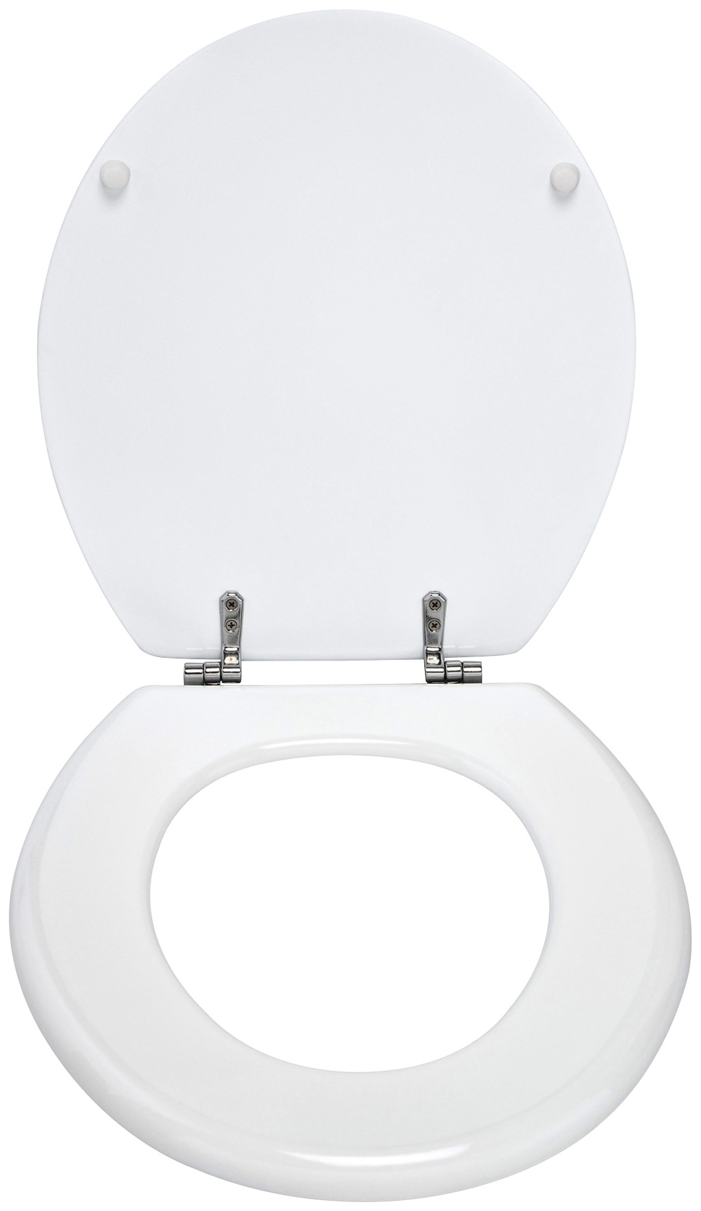 WENKO WC-Sitz Prima Weiß, MDF, FSC® zertifiziert silber/weiß günstig online kaufen