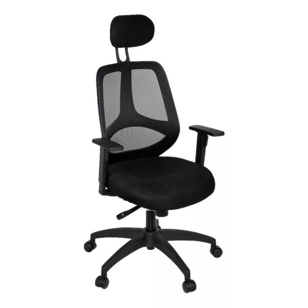 Bürostuhl Stoffbezug Schreibtischstuhl Armlehne schwarz Chefsessel 120 kg D günstig online kaufen