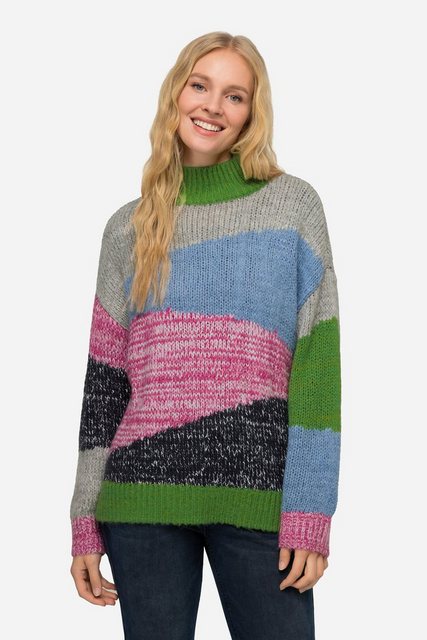 Laurasøn Strickpullover Rollkragen-Pullover Colorblocking günstig online kaufen