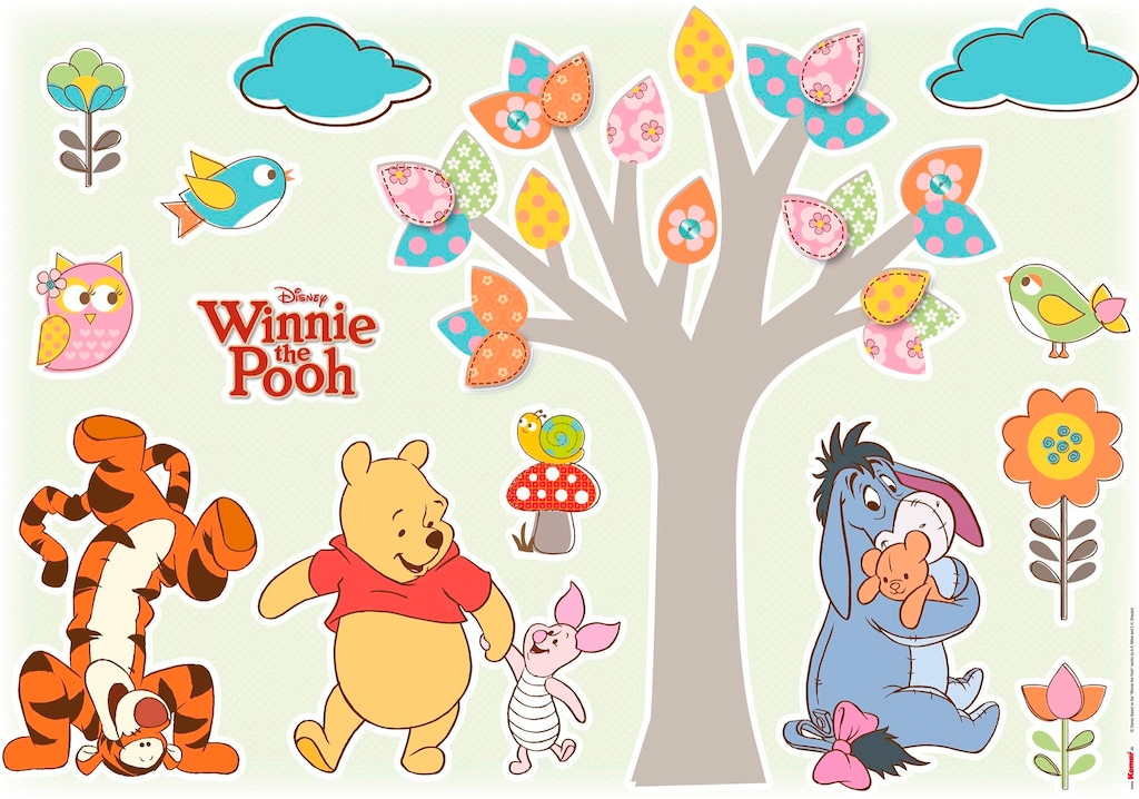 Komar Wandtattoo "Winnie the Pooh Nature Lovers - Größe 50 x 70 cm", (14 St günstig online kaufen