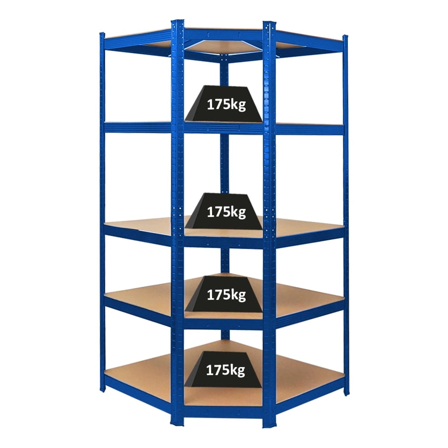 PROREGAL Eckregal Ragnar für Gesamtlast 875 kg HxBxT 180 x 90 x 60 cm Blau günstig online kaufen