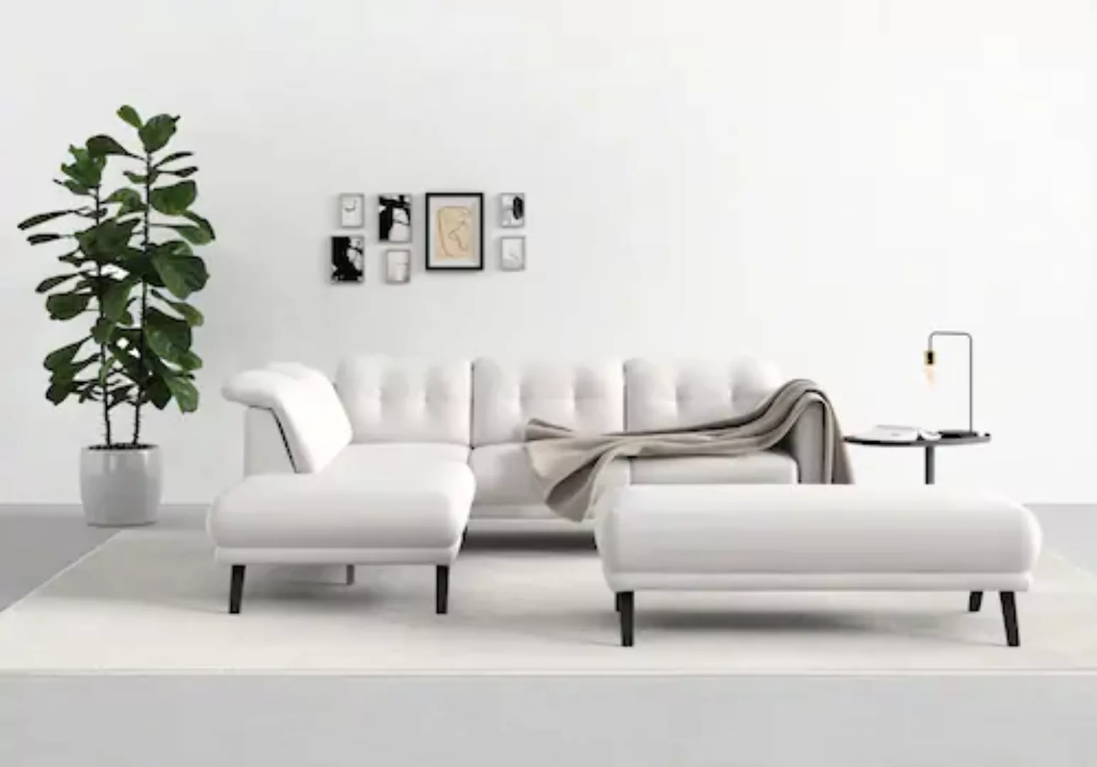 sit&more Ecksofa »Scandia L-Form«, Wahlweise mit Kopfteilverstellung und Ar günstig online kaufen