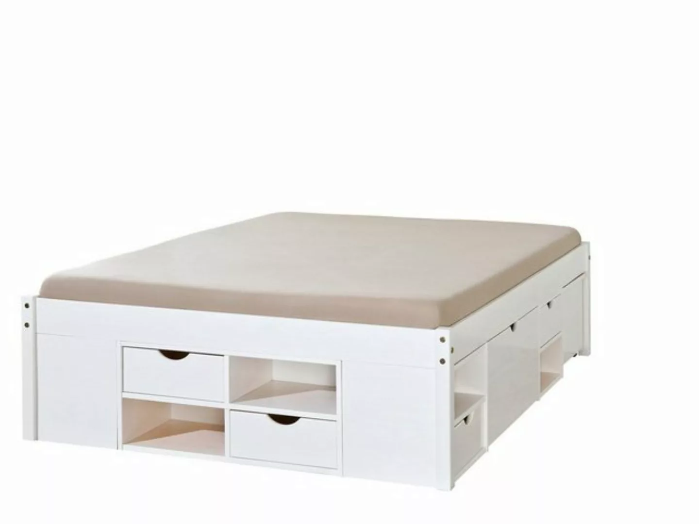 ebuy24 Bett Till Bett 140 x 190 cm inkl. 2 Lattenroste weiß. (1-tlg) günstig online kaufen