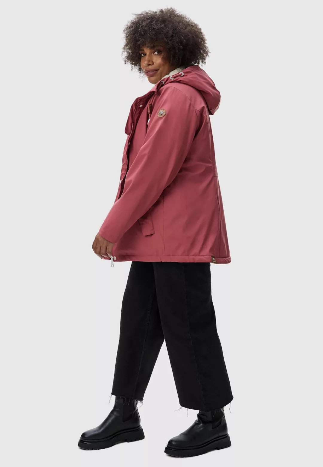 Ragwear Regenjacke "Marge", mit Kapuze, warm gefütterter Damen Winter Regen günstig online kaufen