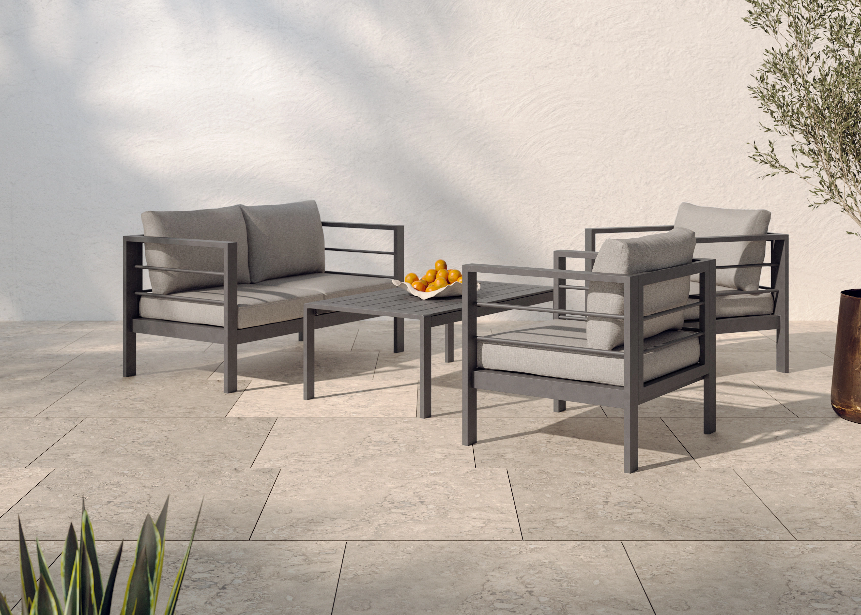 KONIFERA Gartenlounge-Set ""New Jersey"", (Set, 12 tlg., 1x2er Sofa, 2 Sess günstig online kaufen