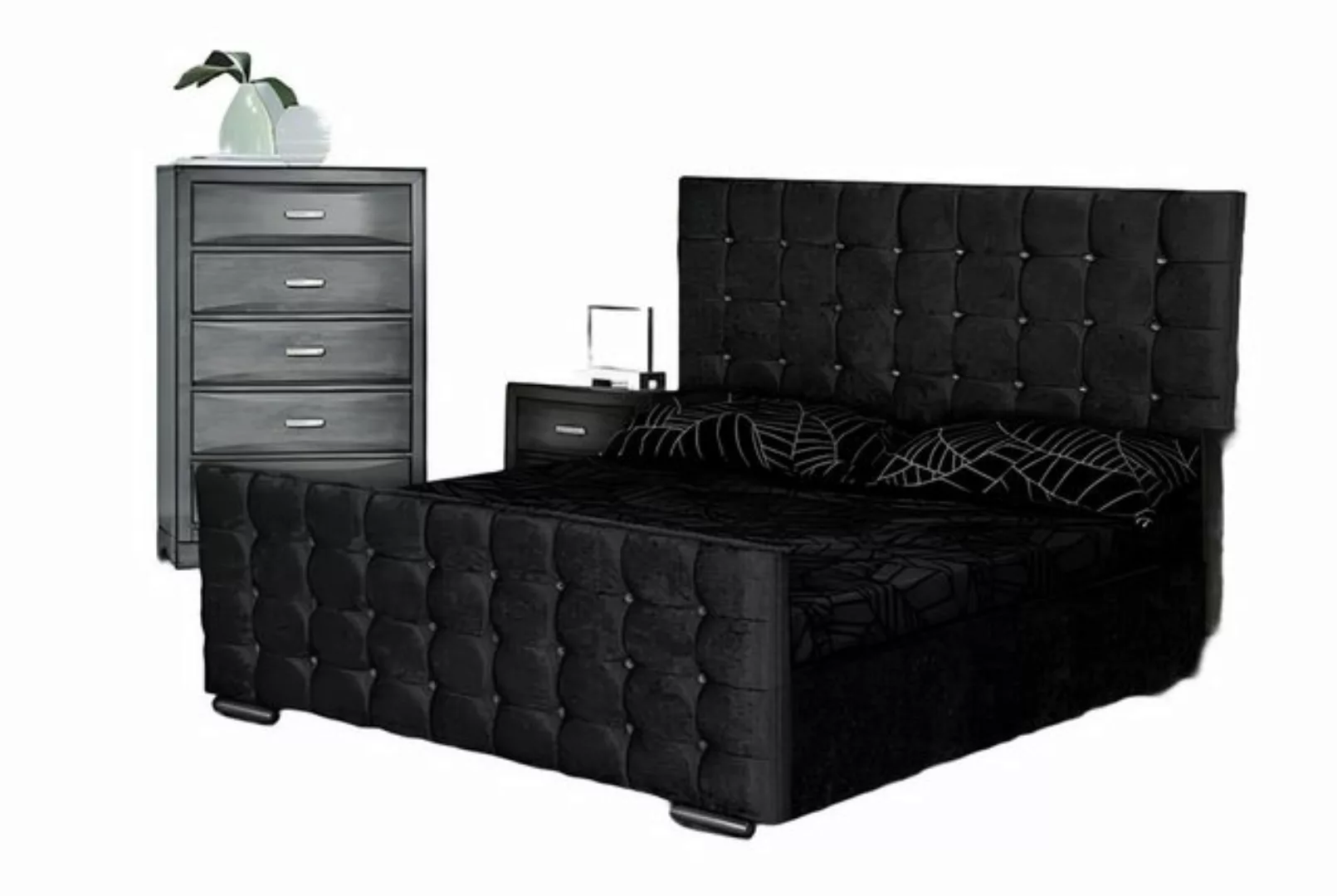 Xlmoebel Bett Neues Luxus-Schlafzimmerdesign mit Polsterbett Chesterfield ( günstig online kaufen