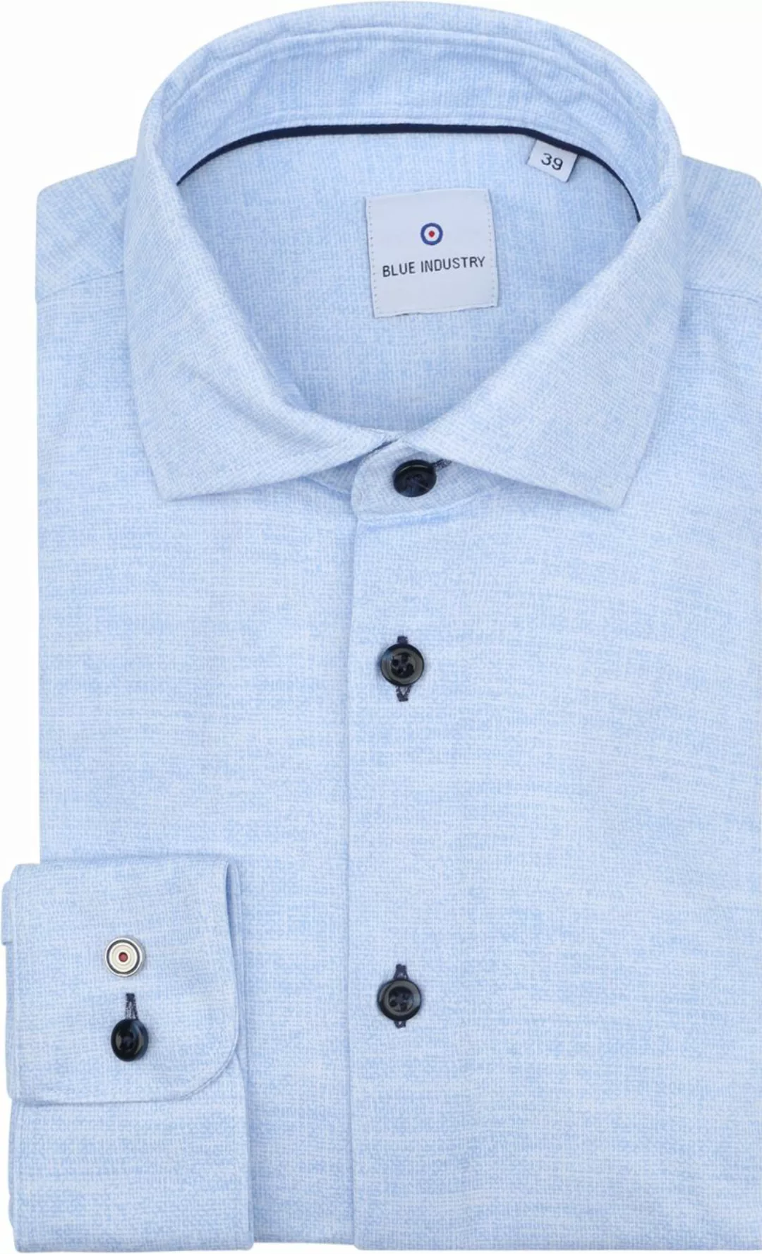 Blue Industry Slim-Fit Hemd Hellblau - Größe 42 günstig online kaufen