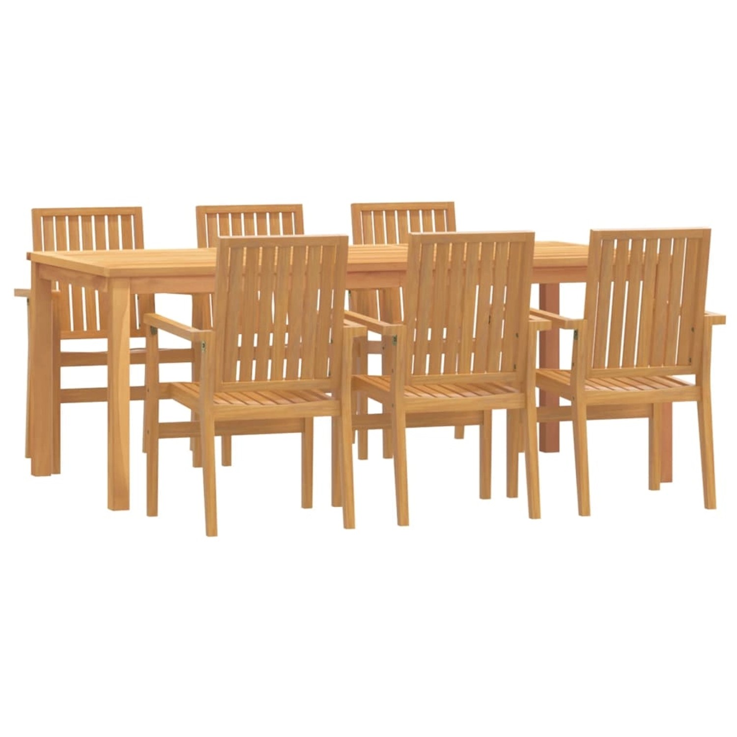vidaXL 7-Tlg Garten-Essgruppe Massivholz Teak 3157921 günstig online kaufen