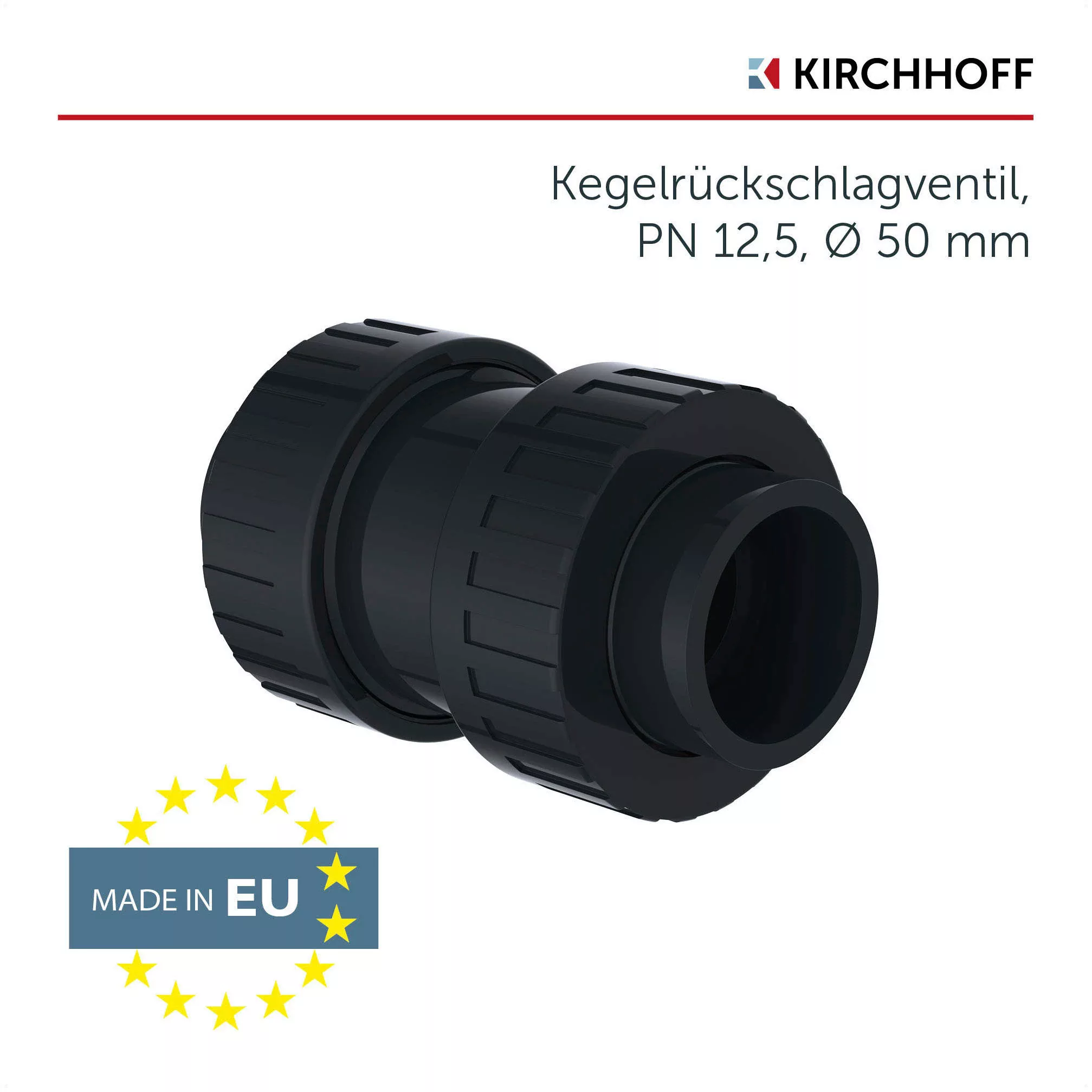 Kirchhoff 2-Wege-Ventil "PVC-Kegelrückschlagventil, Druckrohr, Pool, Teich" günstig online kaufen