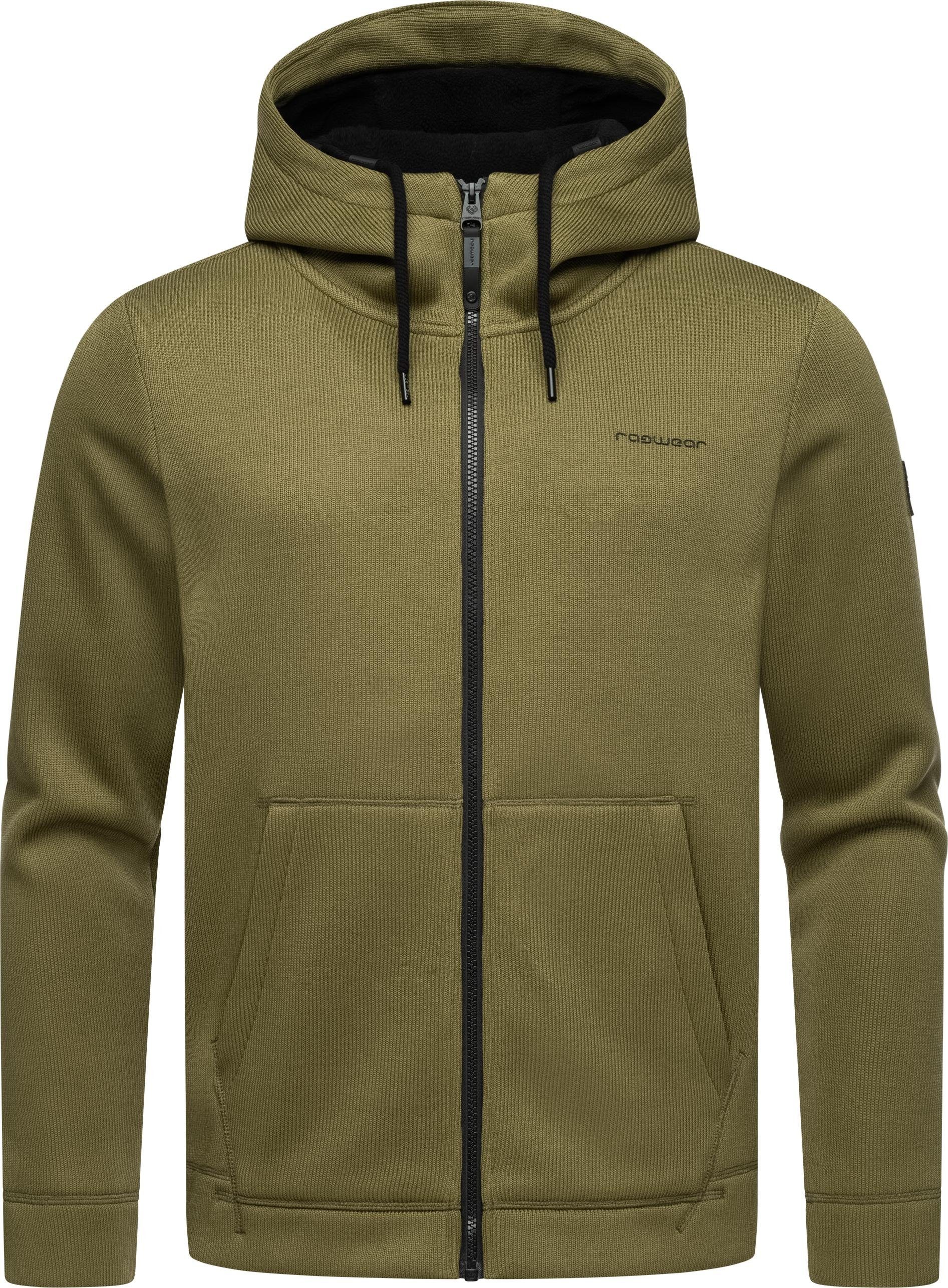 Ragwear Kapuzenstrickjacke Fabian Herren Basic Rippstrick-Jacke günstig online kaufen