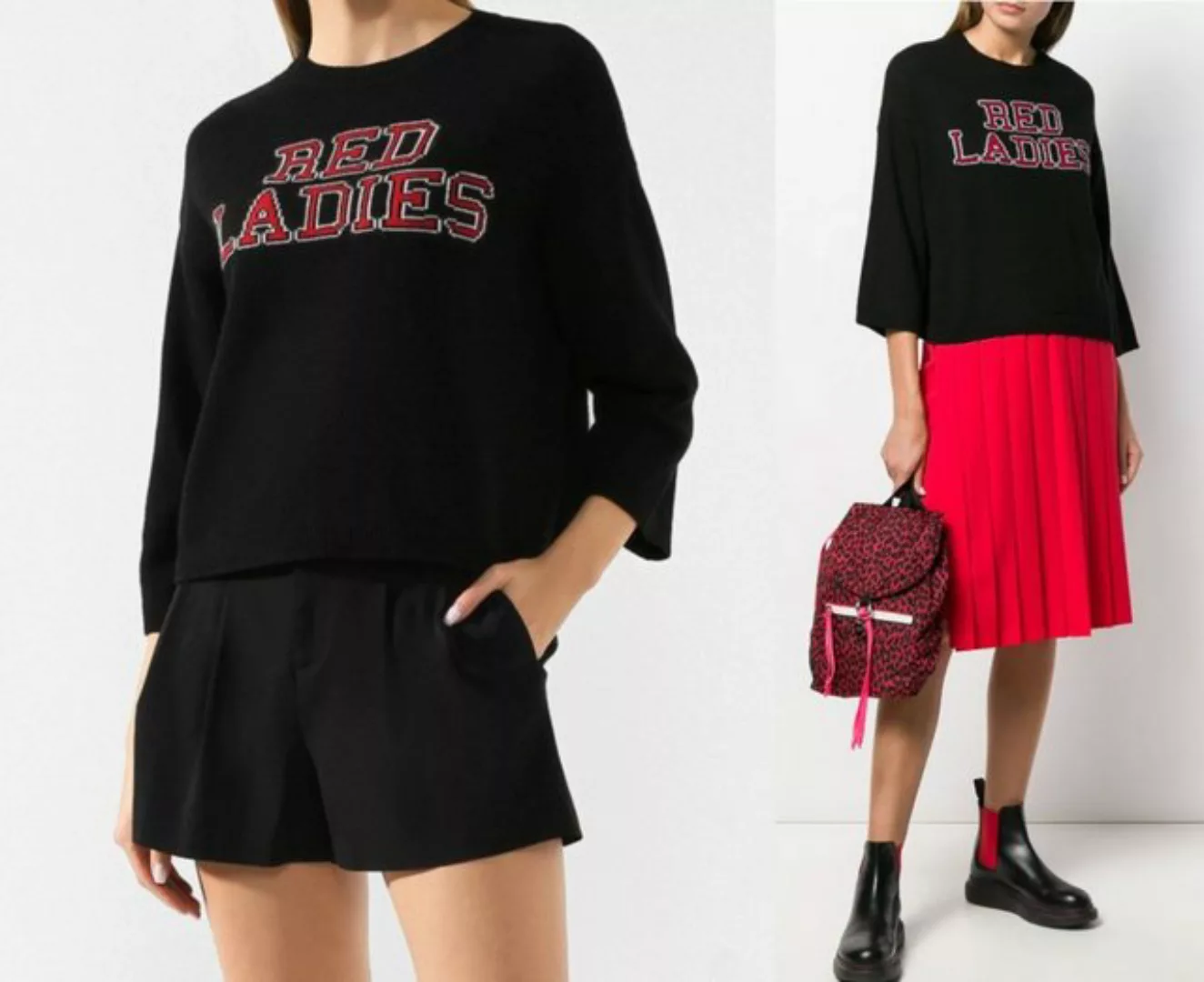 RED VALENTINO Strickpullover VALENTINO Red Ladies Insertia Cropped Wool Cas günstig online kaufen