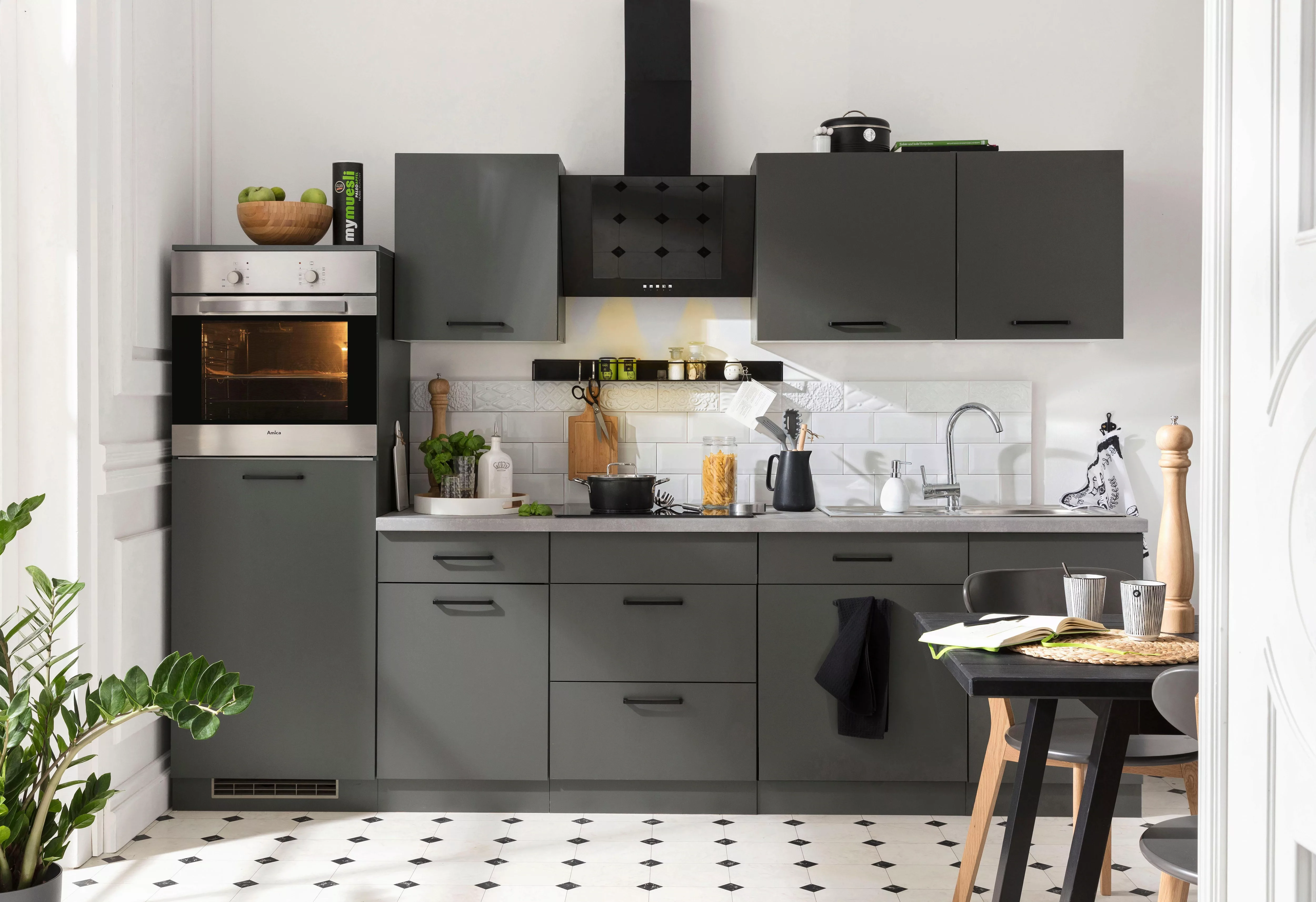 wiho Küchen Küchenzeile "Esbo", ohne E-Geräte, Breite 280 cm günstig online kaufen