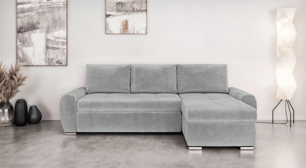 INOSIGN Ecksofa "Haverhill mit Bettfunktion und Bettkasten, B/H/T 237/89/16 günstig online kaufen