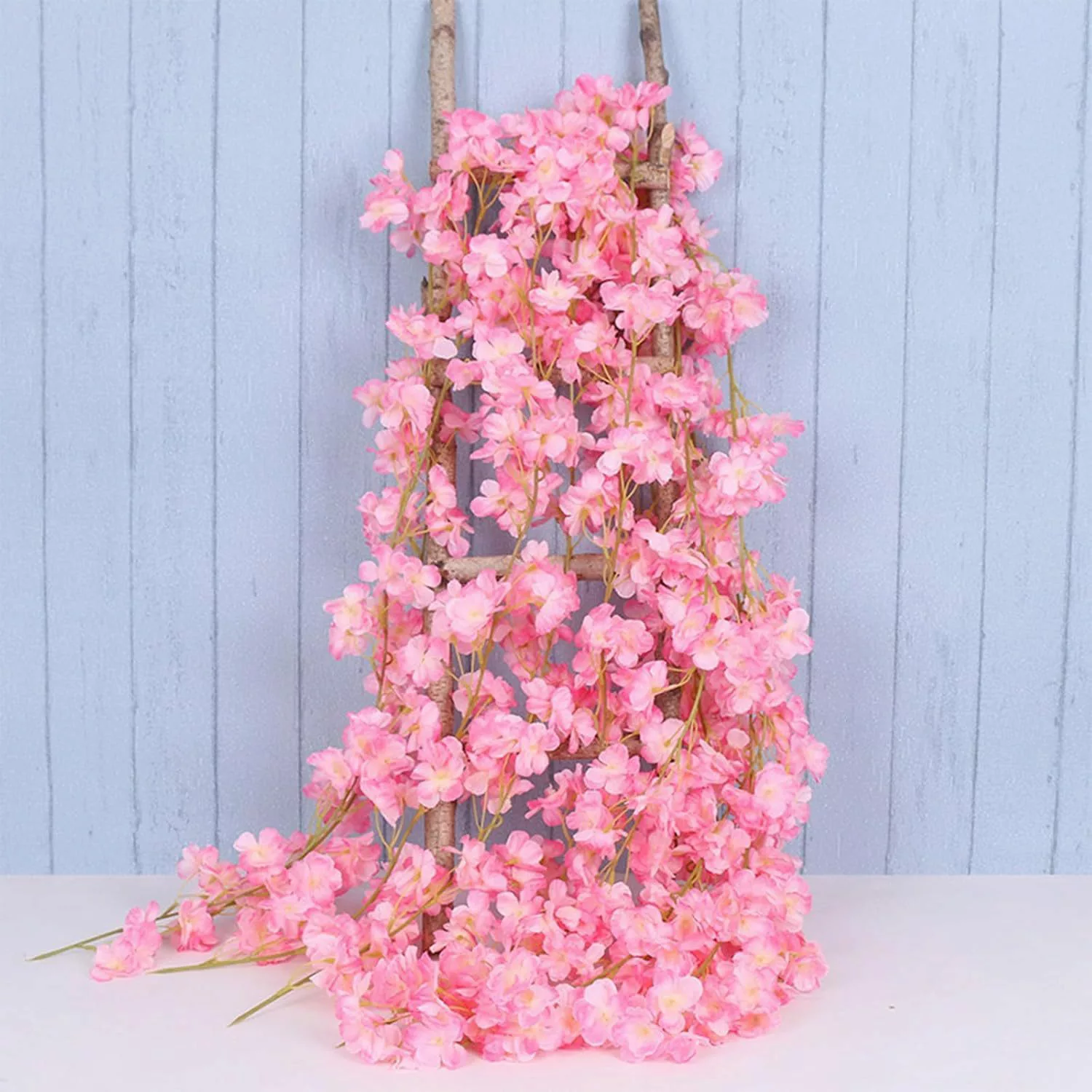 Kunstblumenstrauß Künstliche Kirschblütenranke, hängend Kirschblütenkranz D günstig online kaufen