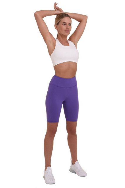 TCA 3/4-Hose TCA Damen Yoga-Shorts hohe Taille mit Handytasche - Lila, M (1 günstig online kaufen