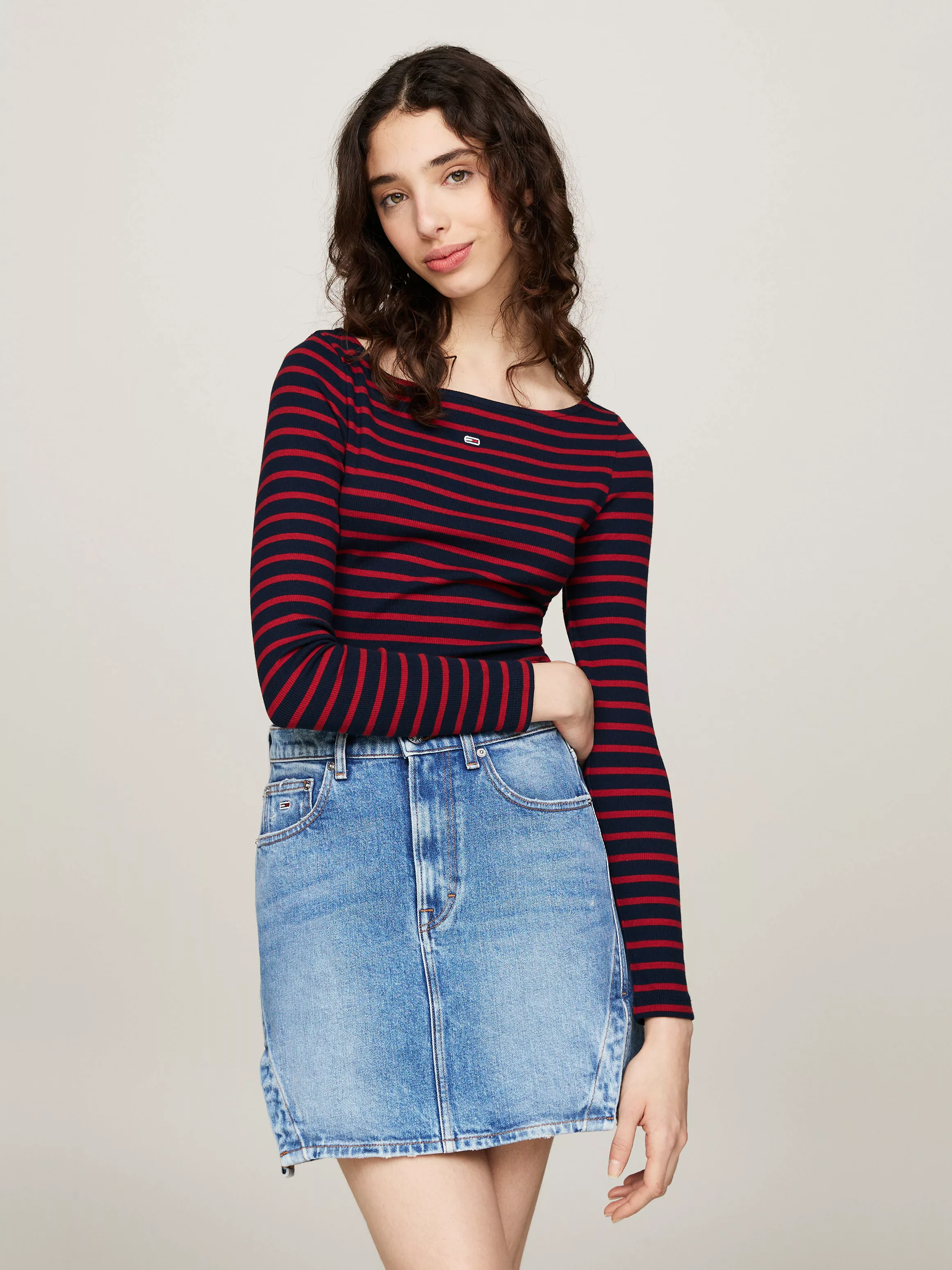 Tommy Jeans Langarmshirt TJW BRETON STRIPE LS im Streifendesign günstig online kaufen