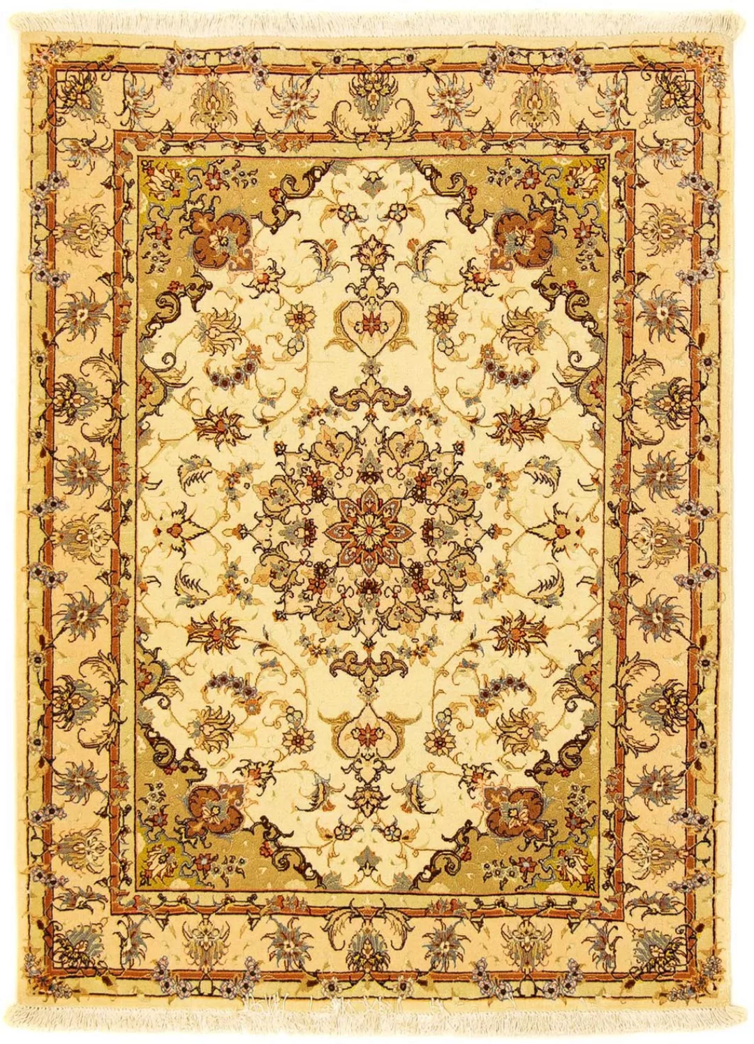 morgenland Orientteppich »Perser - Täbriz - Royal - 141 x 103 cm - beige«, günstig online kaufen