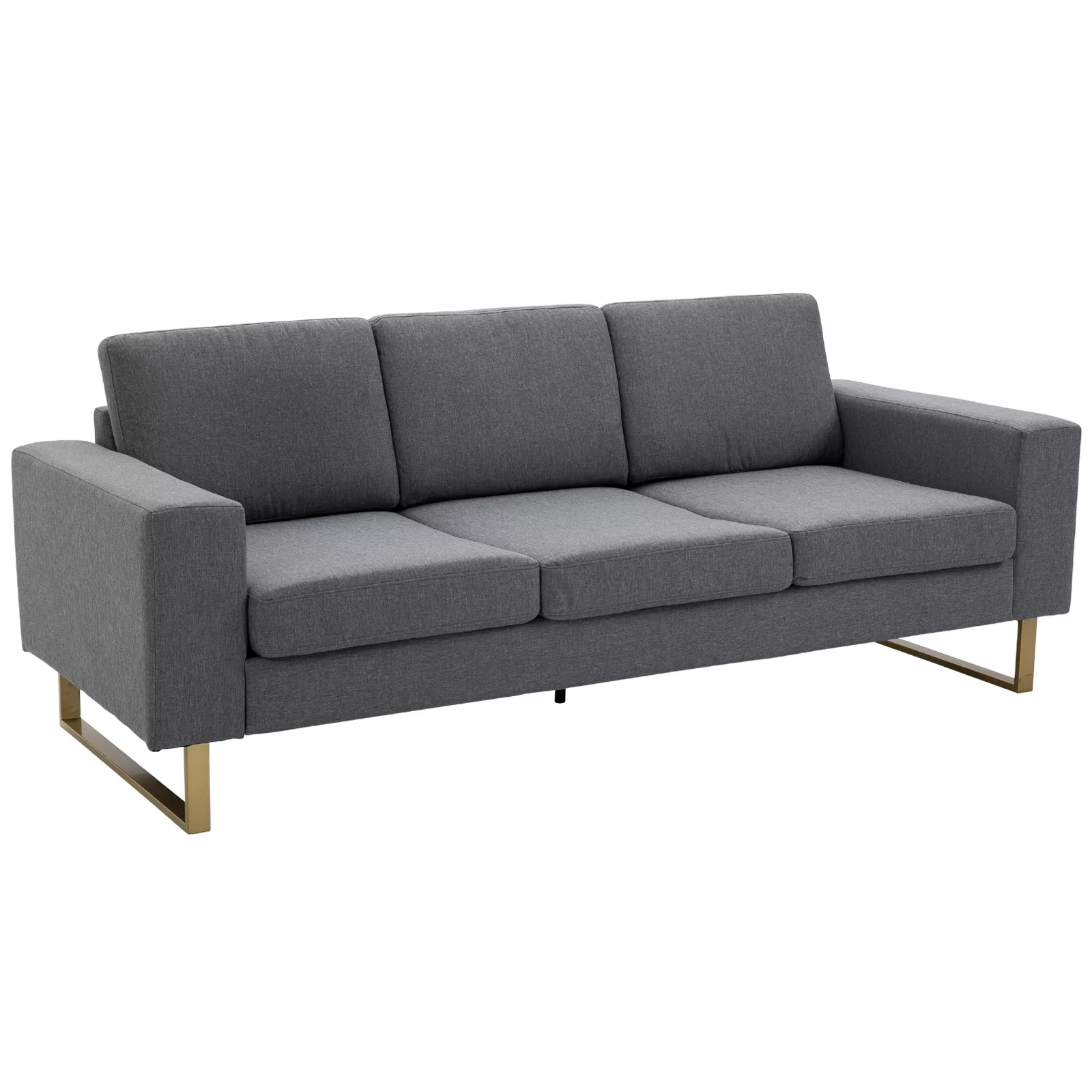 HOMCOM Polstersofa 3-Sitzer Sofa Stoffsofa Sitzmöbel Fernsehsessel Kissen A günstig online kaufen