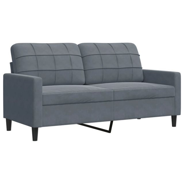 vidaXL Sofa 2-Sitzer-Sofa Dunkelgrau 140 cm Samt günstig online kaufen