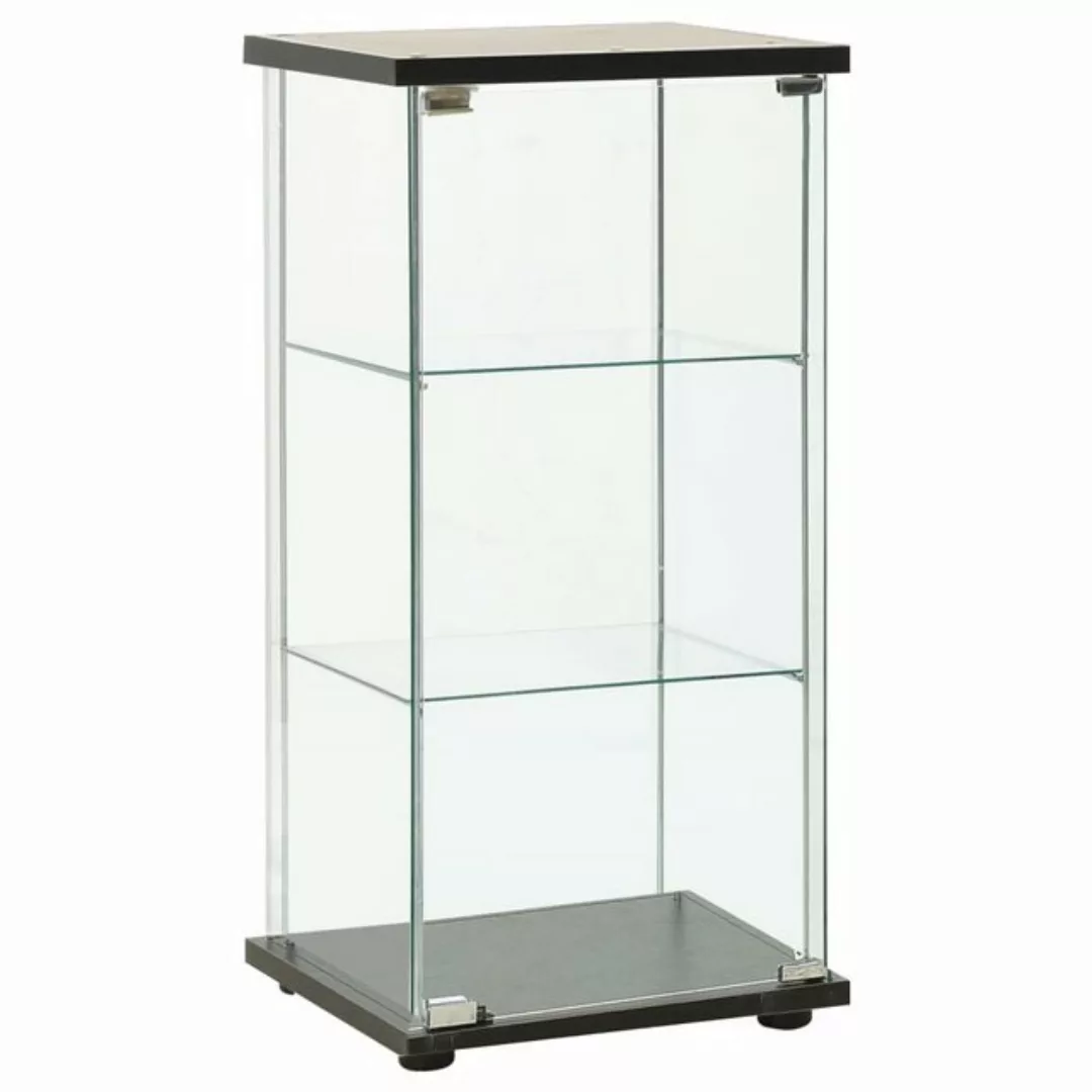 vidaXL Vitrine Vitrine Regal Vitrinenschrank Hartglas Schwarz günstig online kaufen